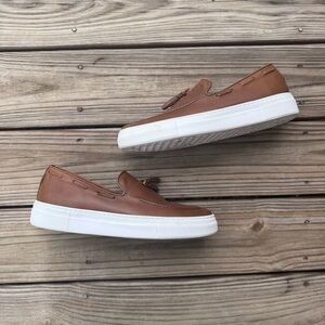 Robinson brown leather tassel loafers